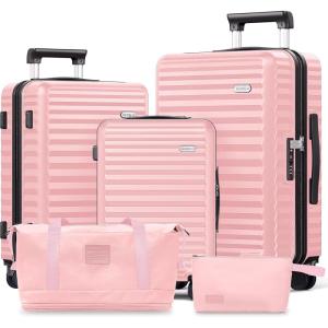 SHOWKOO Luggage Sets 3 Piece Hardside Expandable Suitcase with